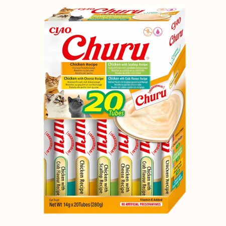 Inaba Cat Churu Purée, okusi s piščancem