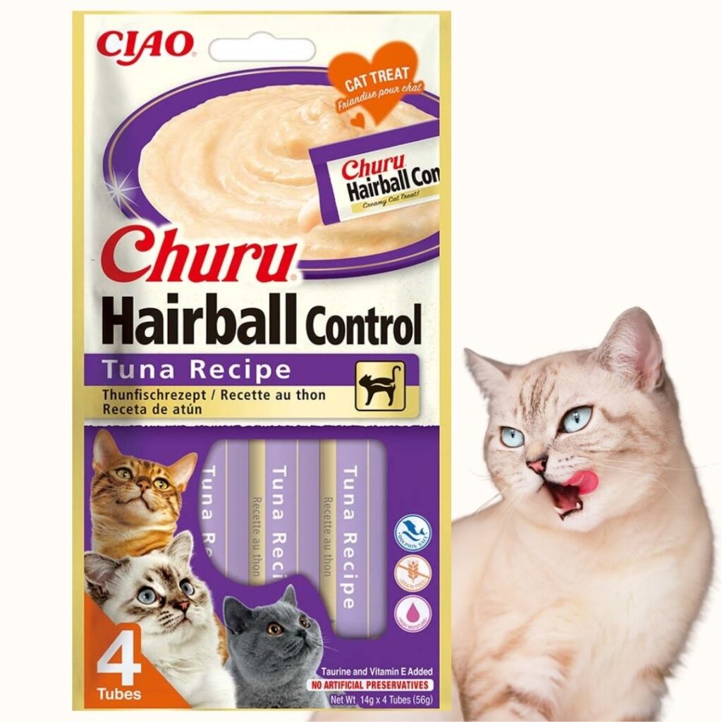 Inaba cat churu purée hairball z okusom tune