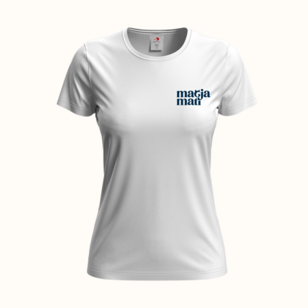 Bela Majica “Mačja Mati” z O - izrezom