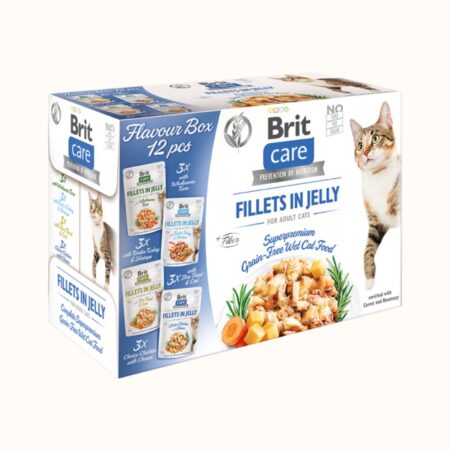 Brit Care Grain-free cat Adult fileji v želeju
