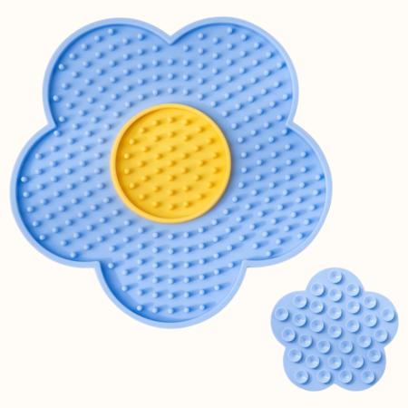 Gumijasta podloga Lick Mat rožica s spatulo