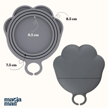 Silikonski pokrov za konzerve PAWY črn velikost