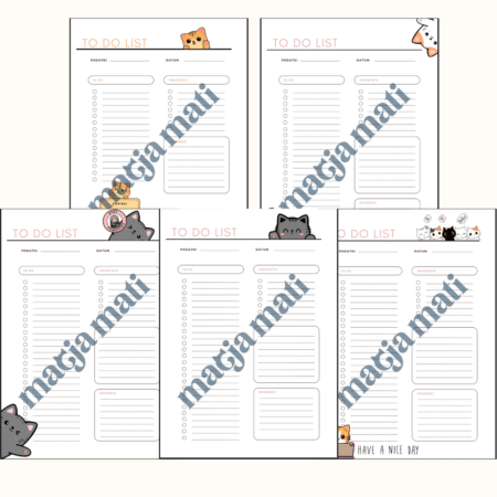 To-Do Seznam z Motivom Mačk
