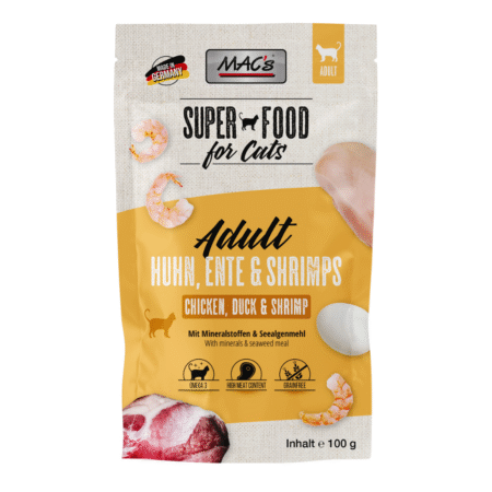 MAC’s mokra hrana za odrasle mačke – Piščanec, Raca & Rakci 100g