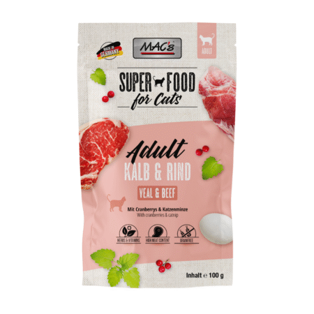 MAC’s mokra hrana za odrasle mačke – Teletina & Govedina 100g