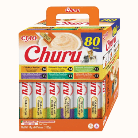 Inaba Cat Churu Purée, okusi s piščancem - 80 x 14 g