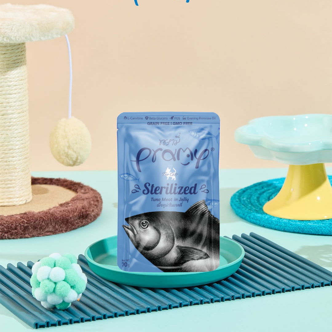 Pramy Sterilized Tuna v želeju 70 g (3) Pramy Sterilized Tuna v želeju 70 g