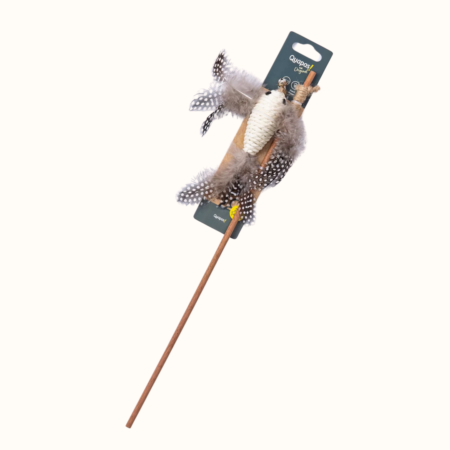 Igralna palica bela ptica z perjem