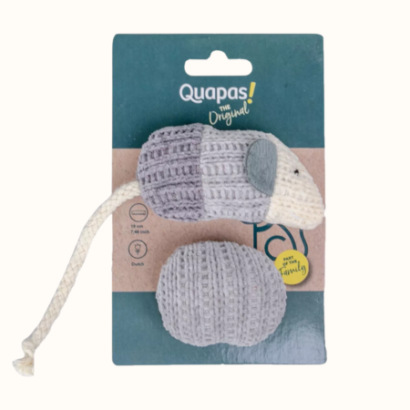 Mačja igrača Pletena miška z žogico