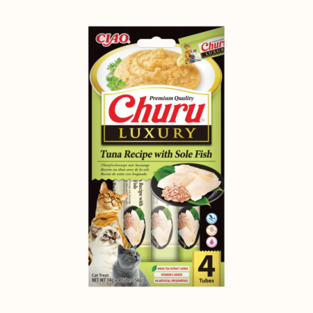 Inaba Cat Churu Luxury Purée, tuna in morski list - 4 x 14 g