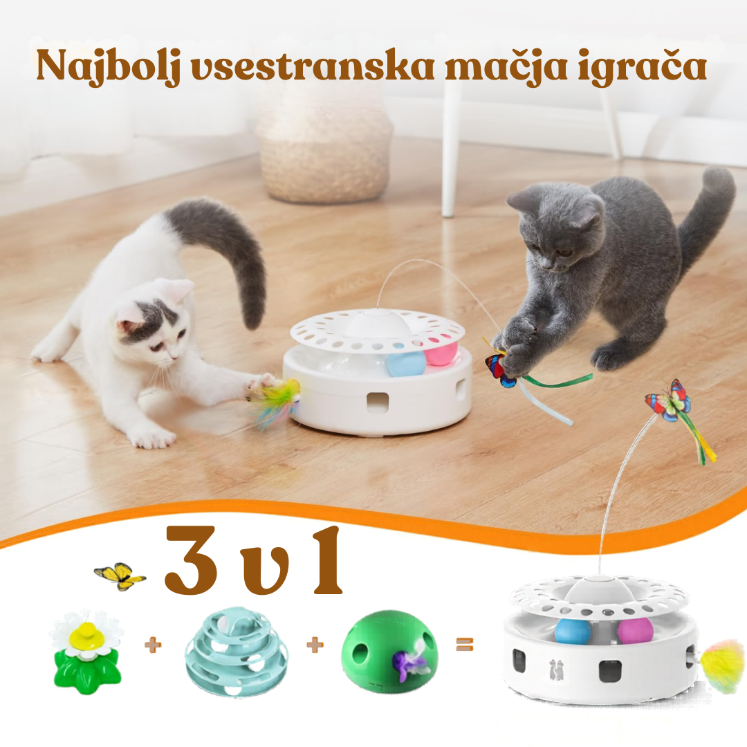 ROJECO Interaktivna igrača za mačke 3 v 1 (2) ROJECO Interaktivna igrača za mačke 3 v 1