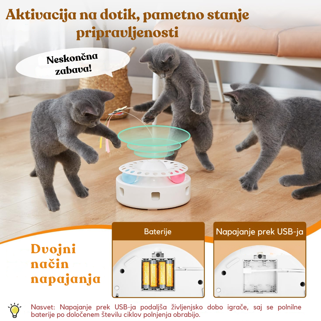 ROJECO Interaktivna igrača za mačke 3 v 1 (6) ROJECO Interaktivna igrača za mačke 3 v 1