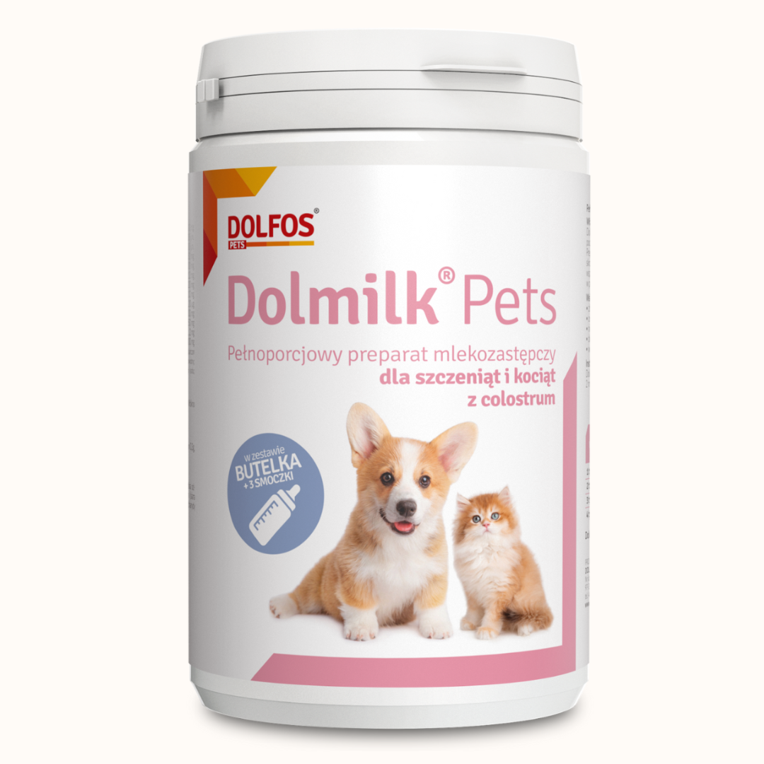 Dolfos Dolmilk Pets mleko za mladiče + steklenička, 300g Dolfos Dolmilk Pets mleko za mladiče + steklenička, 300g