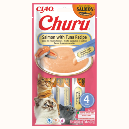 Inaba Cat Churu Losos in tuna - 4 x 14 g