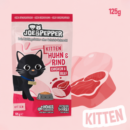 Joe & Pepper kitten – piščanec in govedina, 125 g vrečka