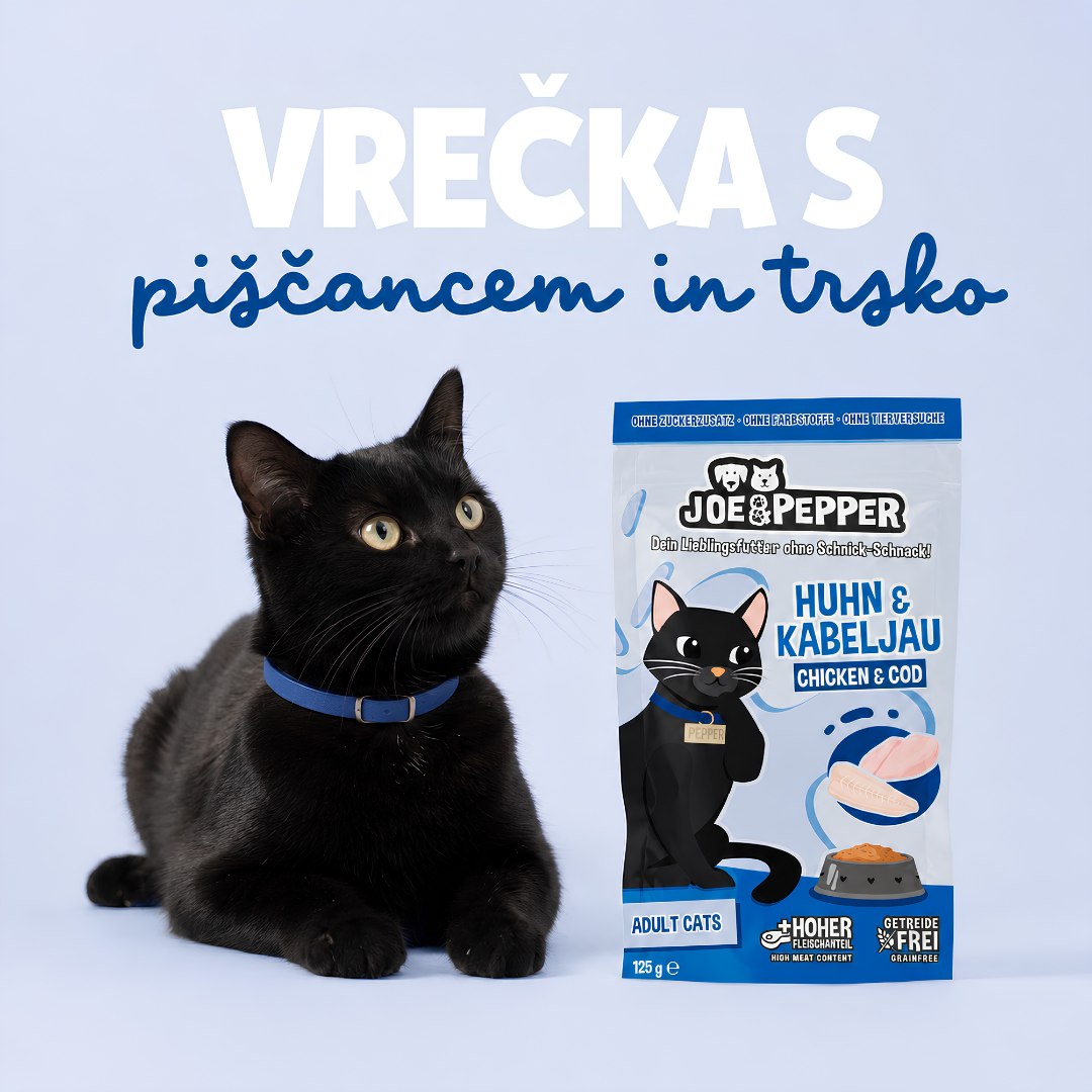 Joe & Pepper mokra hrana za mačke – piščanec in trska Joe & Pepper mokra hrana za mačke – piščanec in trska